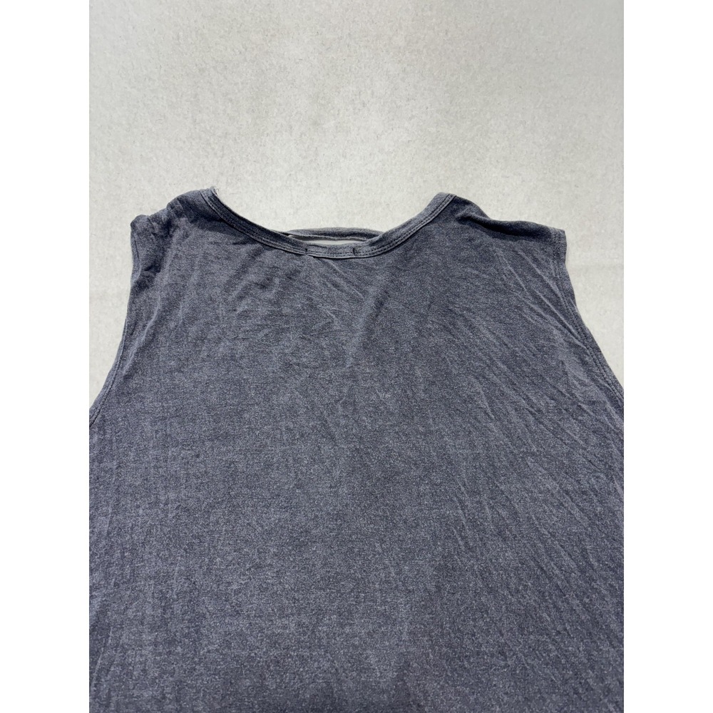 Tinywillow Womens Large Gray Crew Neck Ladder Cutout Sleeveless Tank Top - Picture 5 of 8